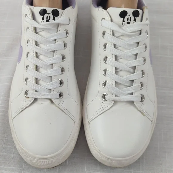 Disney Mickey Mouse sneakers, white & lavender shoes, women's size 9 - Picture 3 of 11
